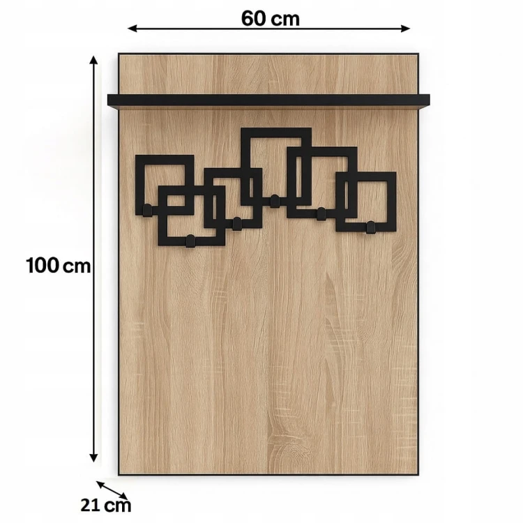 Wieszak na ubrania Garderoba 60cm x 100cm Dąb Sonoma MIX PROMOCJA Kod: 5372