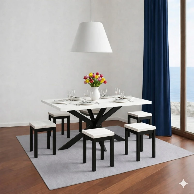 Stół ława Pająk 70x120 blat 36mm metal LOFT Dąb Craft PROMOCJA Kod: 6631