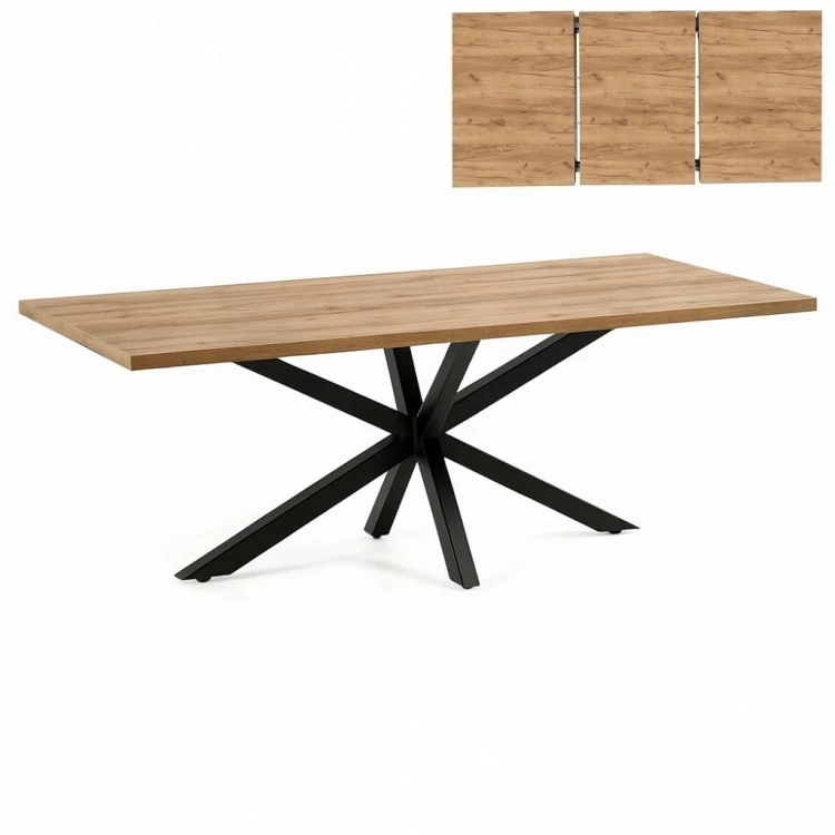 Stół Pająk 70x120/170 rozsuwany gr.36mm LOFT Dąb Craft PROMOCJA Kod: 6631/1