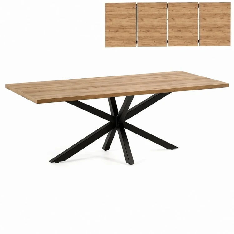 Stół Pająk 70x120/210 rozsuwany gr.36mm LOFT Dąb Craft PROMOCJA Kod: 6631/2