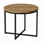 Stolik okolicznościowy okrągły 71 cm metal Dąb Craft PROMOCJA I ArtDHome