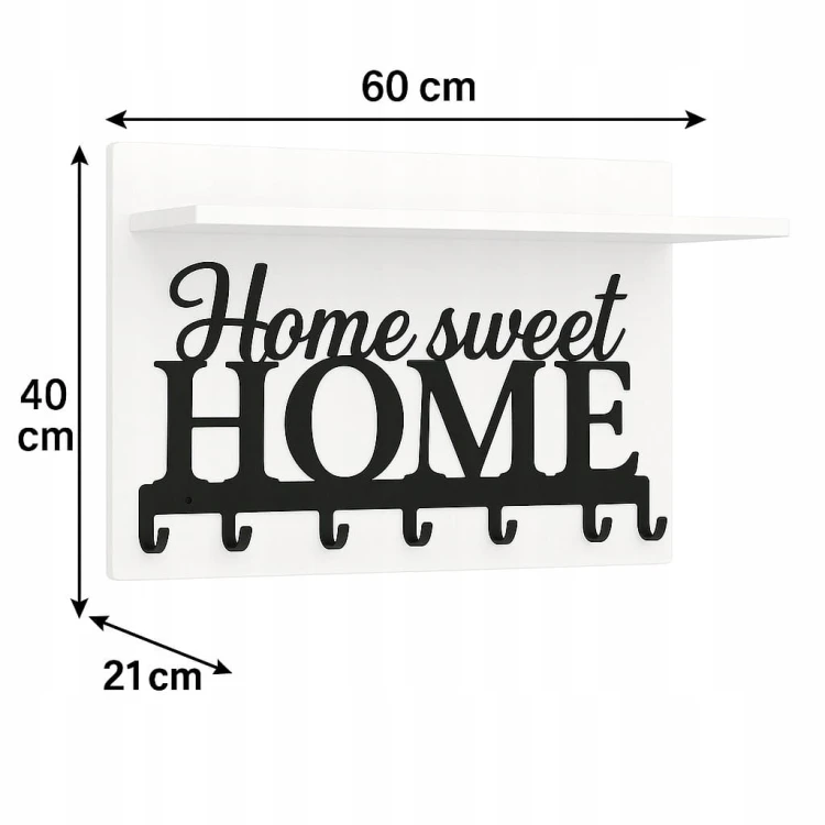 Wieszak na ubrania Garderoba 40cm x 60cm Biały Alaska PROMOCJA Kod: 5427