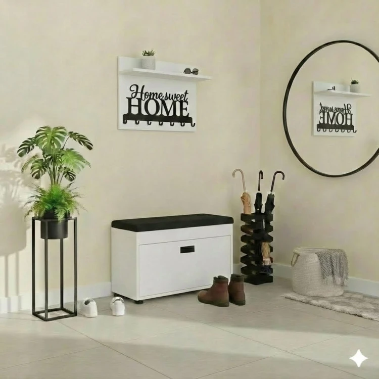 Wieszak na ubrania Garderoba 40cm x 60cm Biały Alaska PROMOCJA Kod: 5427