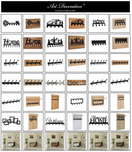 Wieszak na ubrania Garderoba 40cm x 60cm Dąb Craft MIX PROMOCJA Kod:5428