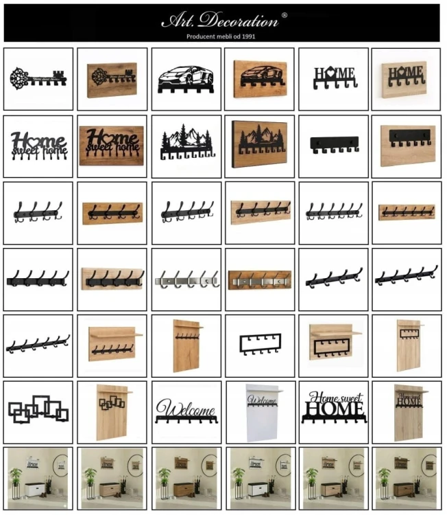 Wieszak na ubrania Garderoba 40cm x 60cm Dąb Craft MIX PROMOCJA Kod:5428