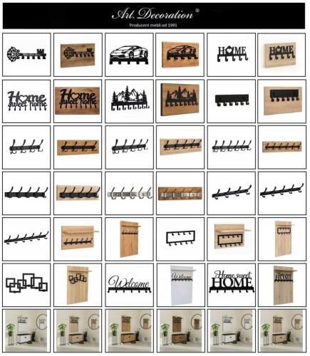 Wieszak na ubrania Garderoba 60cm x 100cm Dąb Sonoma PROMOCJA Kod: 5429