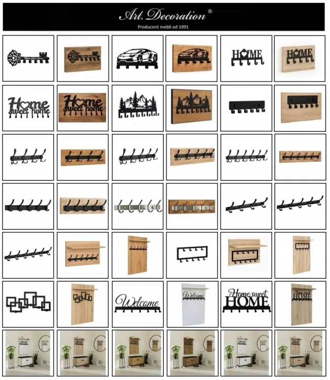 Wieszak na ubrania Garderoba 60cm x 100cm Dąb Sonoma PROMOCJA Kod: 5429