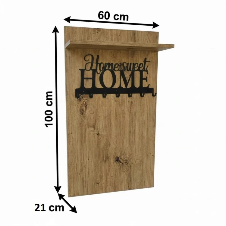 Wieszak na ubrania Garderoba 60cm x 100cm Dąb Sonoma PROMOCJA Kod: 5429
