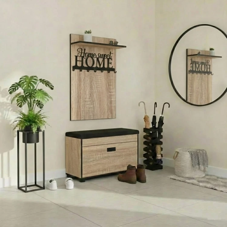 Wieszak na ubrania Garderoba 60cm x 100cm Dąb Sonoma PROMOCJA Kod: 5429