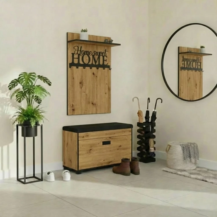 Wieszak na ubrania Garderoba 60cm x 100cm Dąb Sonoma PROMOCJA Kod: 5429