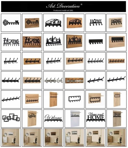 Wieszak na ubrania Garderoba 40cm x 60cm Dąb Sonoma PROMOCJA Kod: 5431
