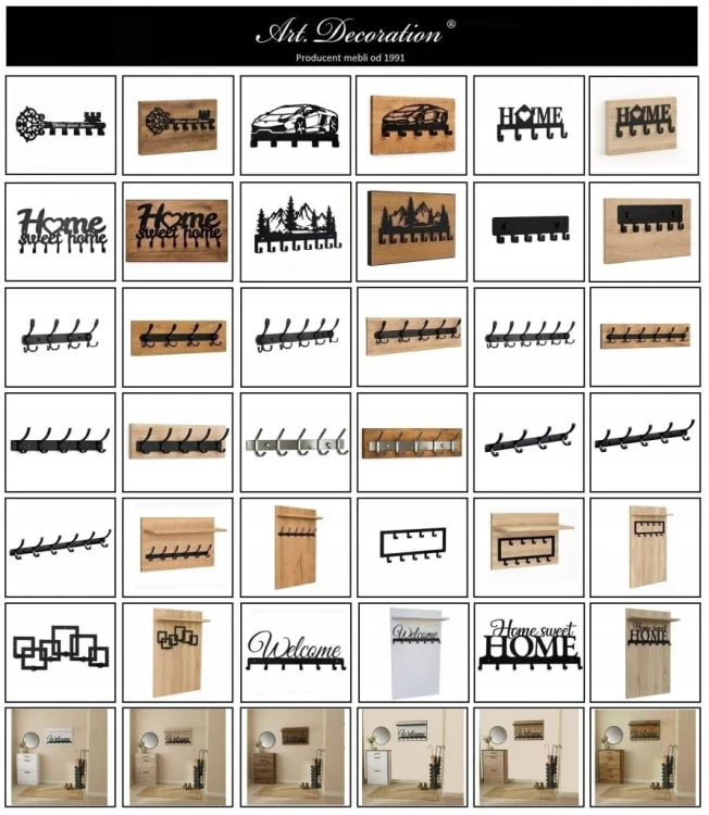 Wieszak na ubrania Garderoba 40cm x 60cm Dąb Sonoma PROMOCJA Kod: 5431
