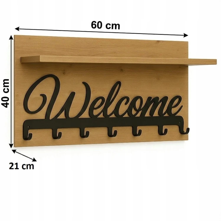 Wieszak na ubrania Garderoba 40cm x 60cm Dąb Sonoma PROMOCJA Kod: 5431