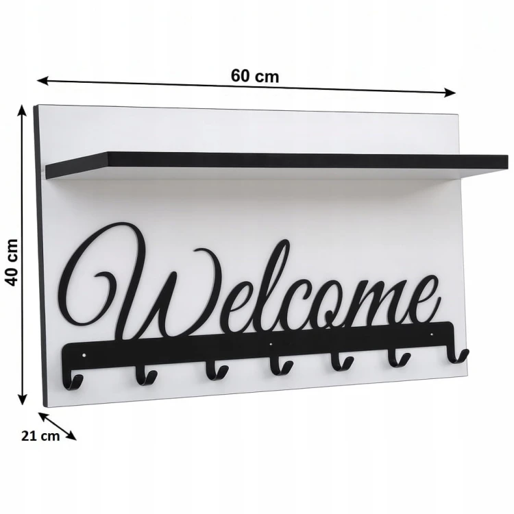 Wieszak na ubrania Garderoba 40cm x 60cm Biały Alaska MIX PROMOCJA Kod:5432