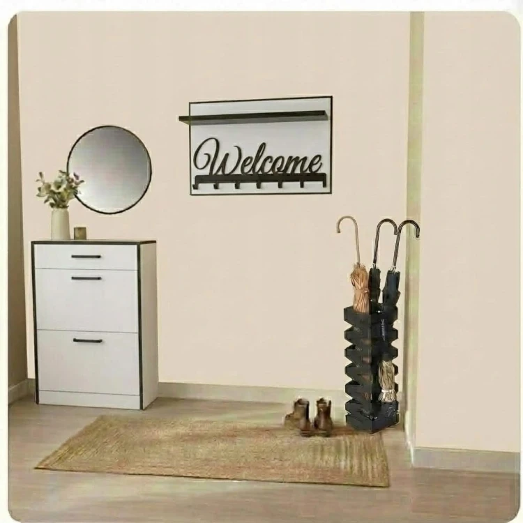 Wieszak na ubrania Garderoba 40cm x 60cm Biały Alaska MIX PROMOCJA Kod:5432