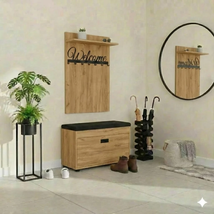 Wieszak na ubrania Garderoba 60cm x 100cm Biały Zimny PROMOCJA Kod: 5433