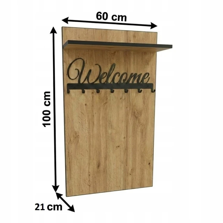 Wieszak na ubrania Garderoba 60cm x 100cm Dąb Sonoma MIX PROMOCJA Kod: 5434