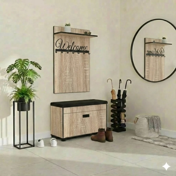 Wieszak na ubrania Garderoba 60cm x 100cm Dąb Sonoma MIX PROMOCJA Kod: 5434