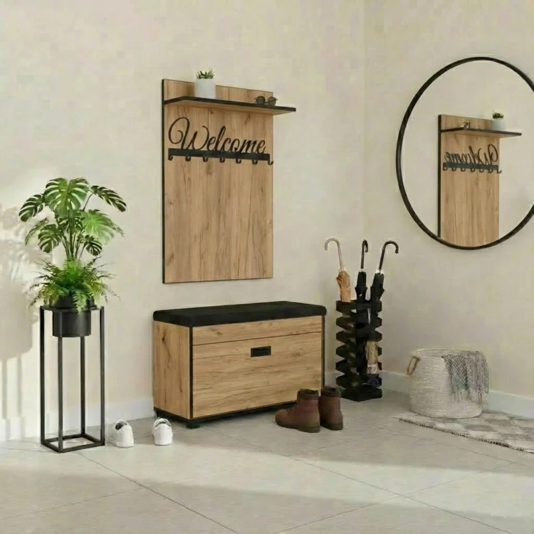 Wieszak na ubrania Garderoba 60cm x 100cm Dąb Sonoma MIX PROMOCJA Kod: 5434