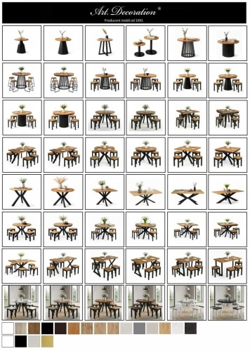 Stół rozsuwany okrągły 100/200cm blat 3,6cm Dąb Craft PROMOCJA Kod:6712/2