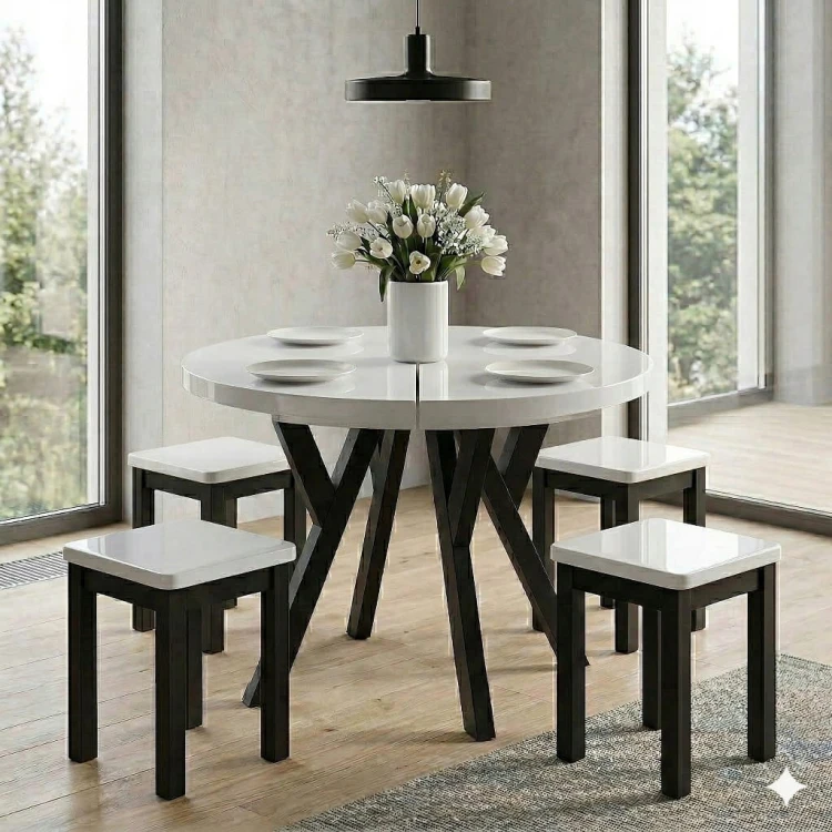 Stół rozsuwany okrągły 100/200cm blat 3,6cm Dąb Craft PROMOCJA Kod:6712/2