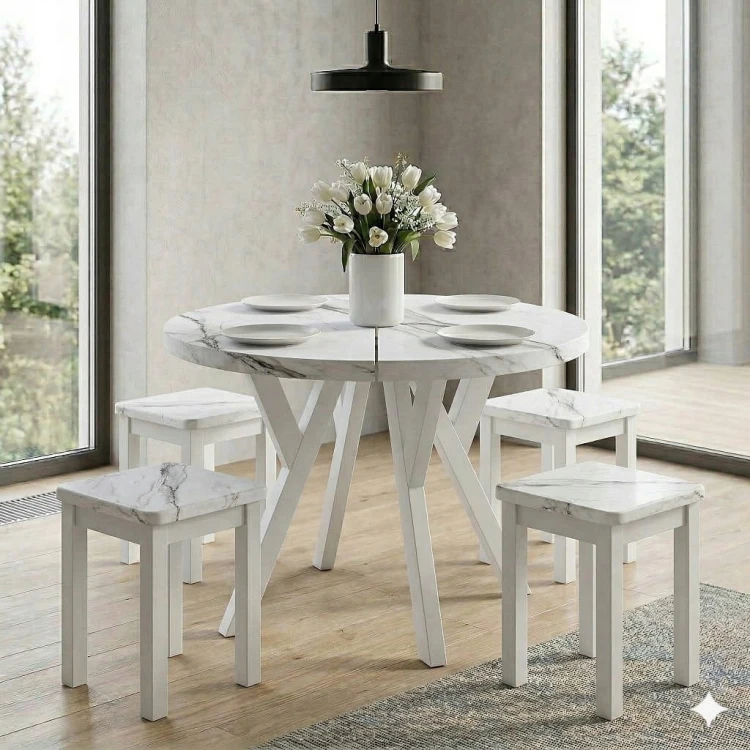 Stół rozsuwany okrągły 100/200cm blat 3,6cm Dąb Craft PROMOCJA Kod:6712/2