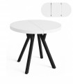 Stół rozsuwany okrągły 80/130cm blat 3,6cm Metal Biały PROMOCJA Kod: 6710/1