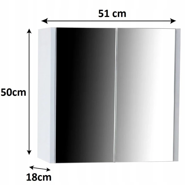 Szafka łazienkowa wisząca Półka 51 cm Biały Alaska PROMOCJA Kod: 5261