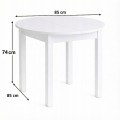 Stół rozsuwany okrągły 85/125cm blat 1,8cm Biały Alaska PROMOCJA Kod:5538/1