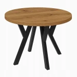 Stół ława okrągły 120cm blat 3,6cm Metal Dąb Craft PROMOCJA I ArtDHome