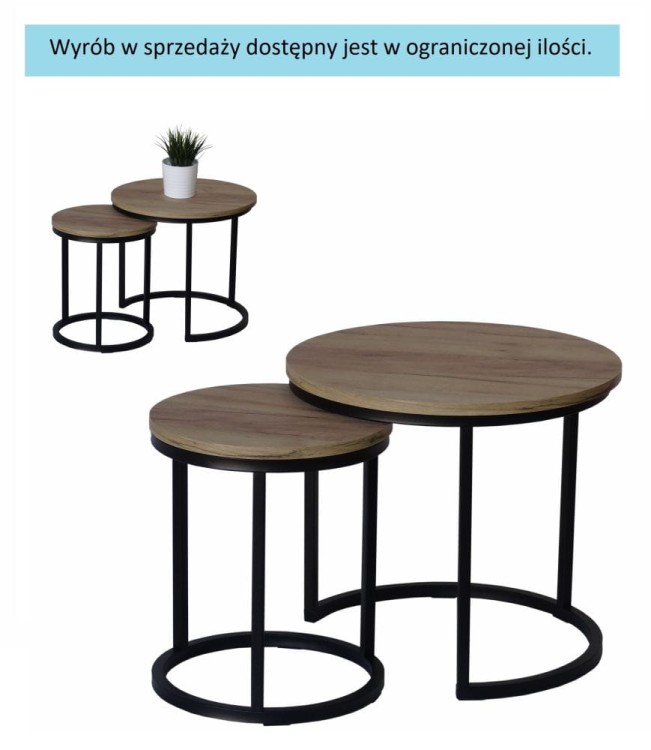 Stoliki okrągłe fi 36cm fi 50cm