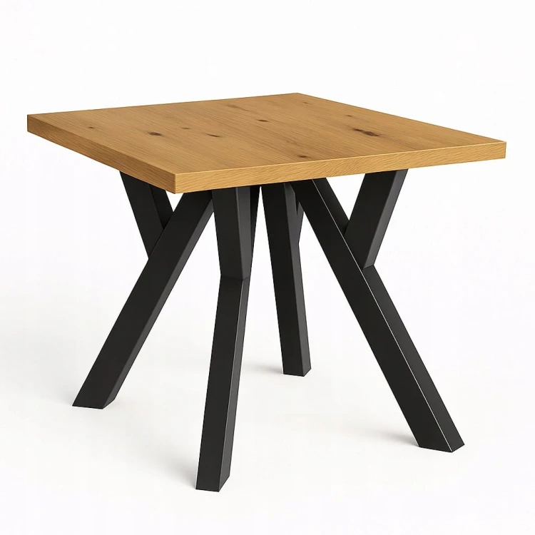 Stół ława 60x60 blat 3,6cm Metal Dąb Craft PROMOCJA Kod: 6705