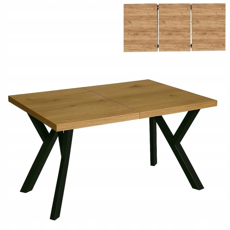 Stół rozsuwany 80 x 140/190cm blat 3,6cm Dąb Craft PROMOCJA Kod: 6704/1
