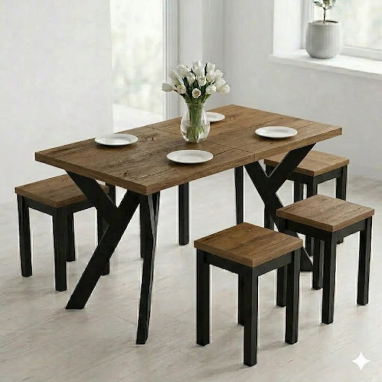 Stół rozsuwany 80 x 140/190cm blat 3,6cm Dąb Craft PROMOCJA Kod: 6704/1