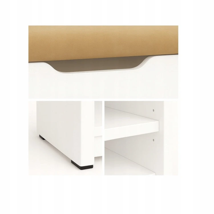 Szafka na buty z siedziskiem 70 cm Biały Alaska PROMOCJA Kod: 5165