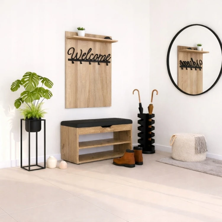 Szafka na buty z siedziskiem 70 cm Biały Alaska PROMOCJA Kod: 5165