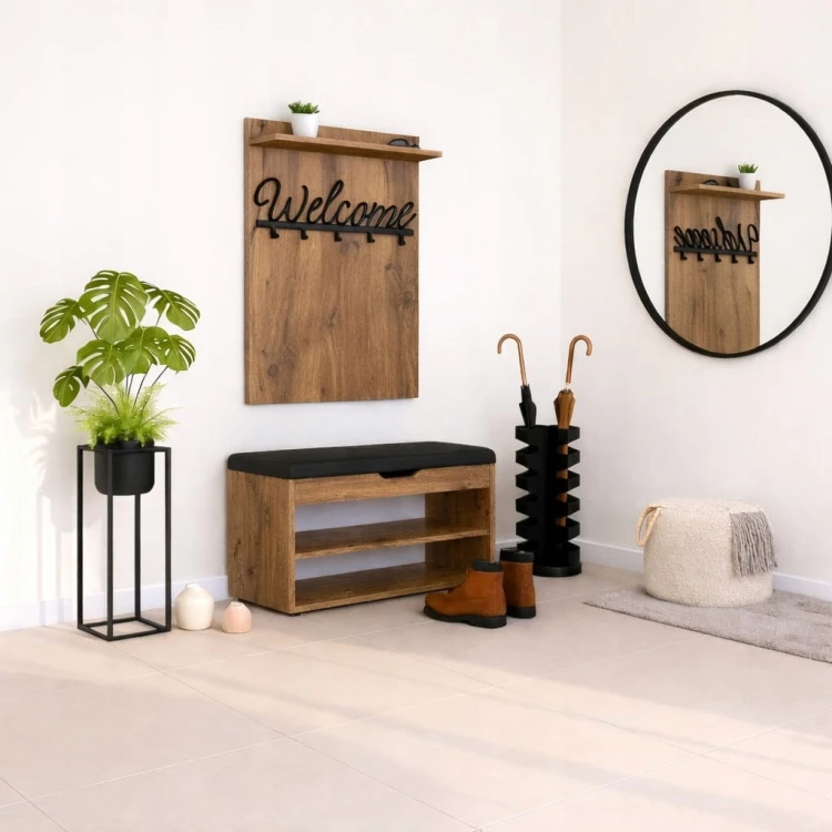 Szafka na buty z siedziskiem 70 cm Biały Alaska PROMOCJA Kod: 5165