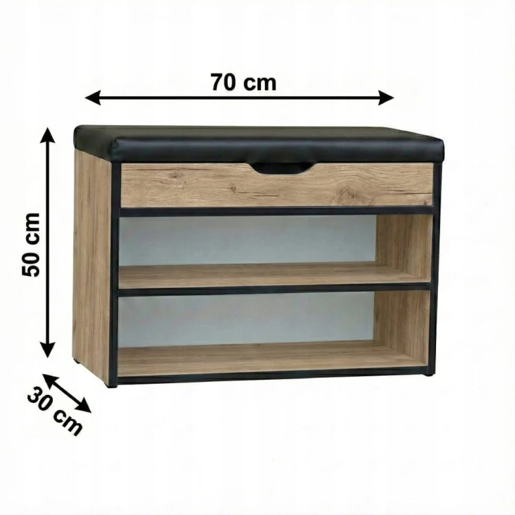 Szafka na buty z siedziskiem 70 cm Dąb Sonoma MIX PROMOCJA Kod: 5165