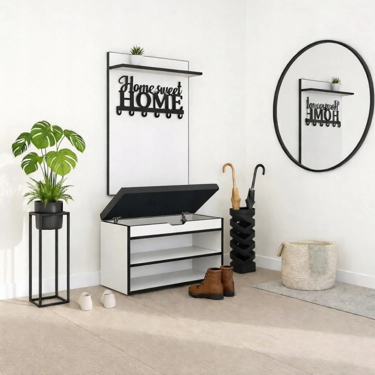 Szafka na buty z siedziskiem 70 cm Dąb Craft MIX PROMOCJA Kod: 5165