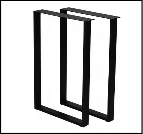 Nogi metalowe do stołu biurka 50x72 cm czarne 6x2 cm LOFT PROMOCJA Kod:7021
