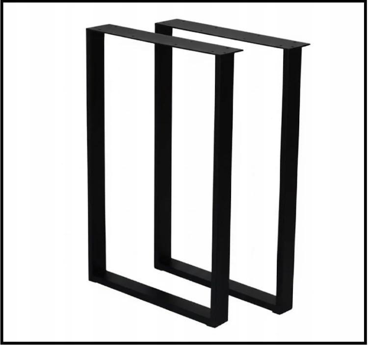 Nogi metalowe do stołu biurka 50x72 cm czarne 6x2 cm LOFT PROMOCJA Kod:7021