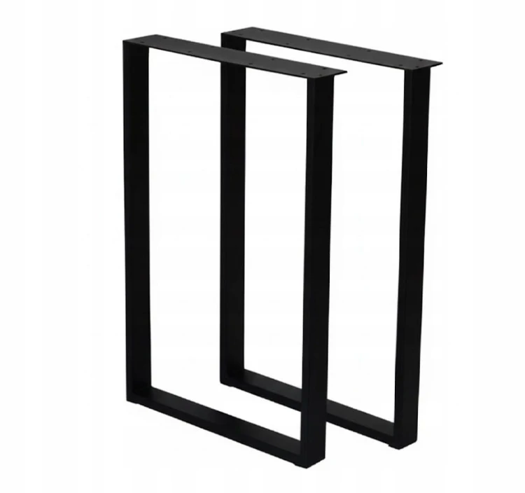 Nogi metalowe do stołu biurka 50x72 cm czarne 6x2 cm LOFT PROMOCJA Kod:7021