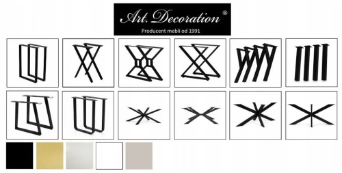 Nogi metalowe do stołu biurka 50x72 cm czarne 6x2 cm LOFT PROMOCJA Kod:7023