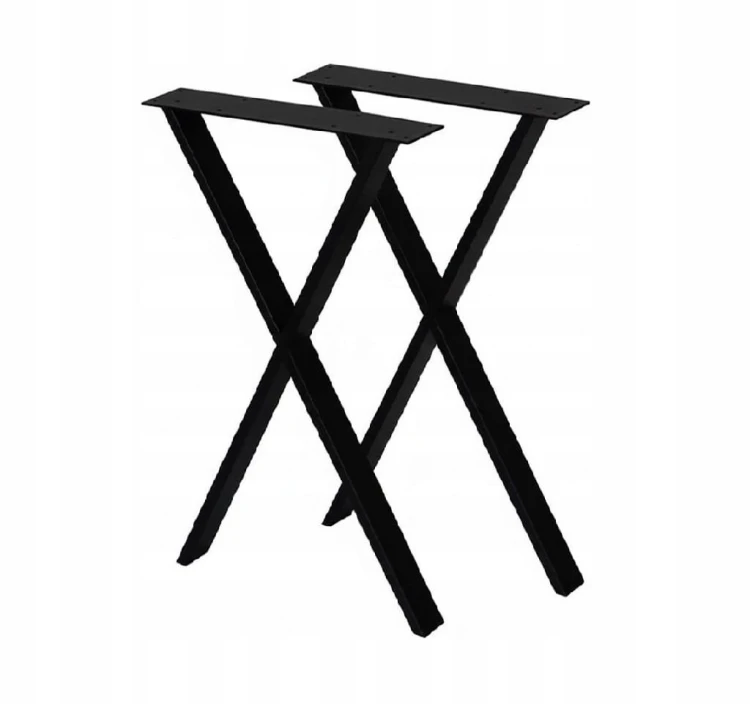 Nogi metalowe do stołu biurka 50x72 cm czarne 6x2 cm LOFT PROMOCJA Kod:7023