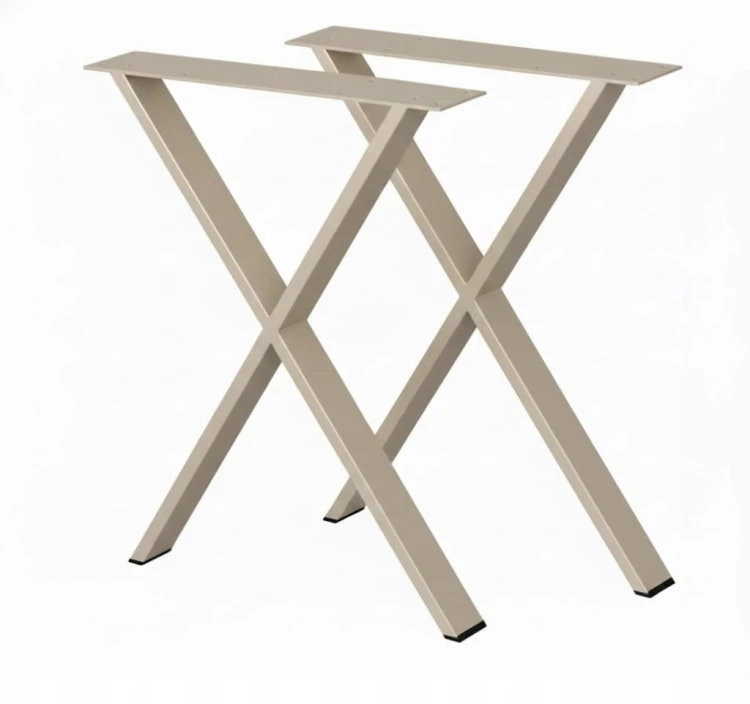 Nogi metalowe do stołu biurka 50x72 cm czarne 6x2 cm LOFT PROMOCJA Kod:7023