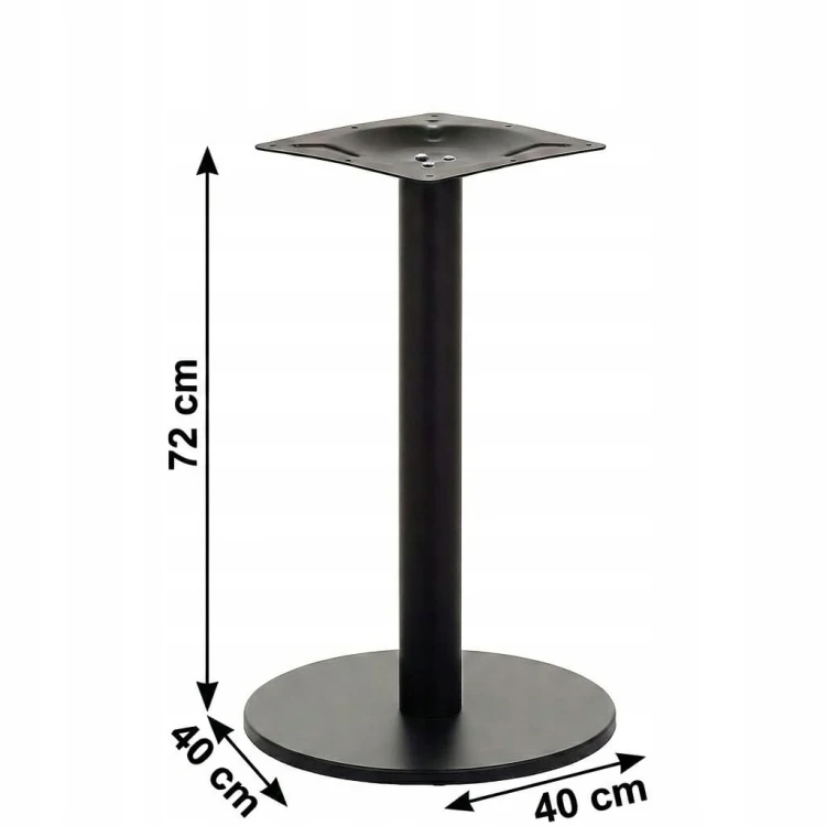Noga do stolika okrągła 40 cm okrągła Czarna Metal PROMOCJA Kod: 7047