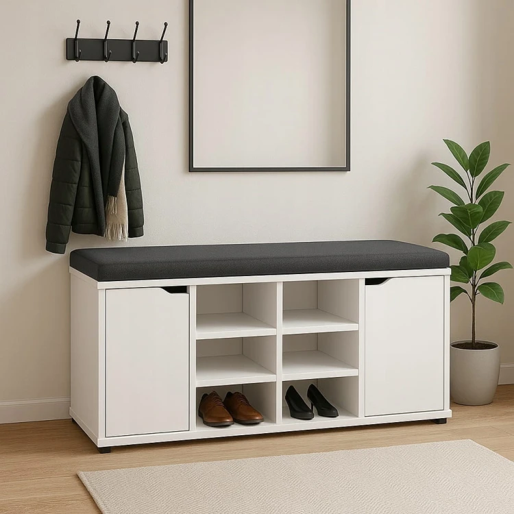 Szafka na buty z siedziskiem 100 cm Dąb Sonoma PROMOCJA Kod: 5172