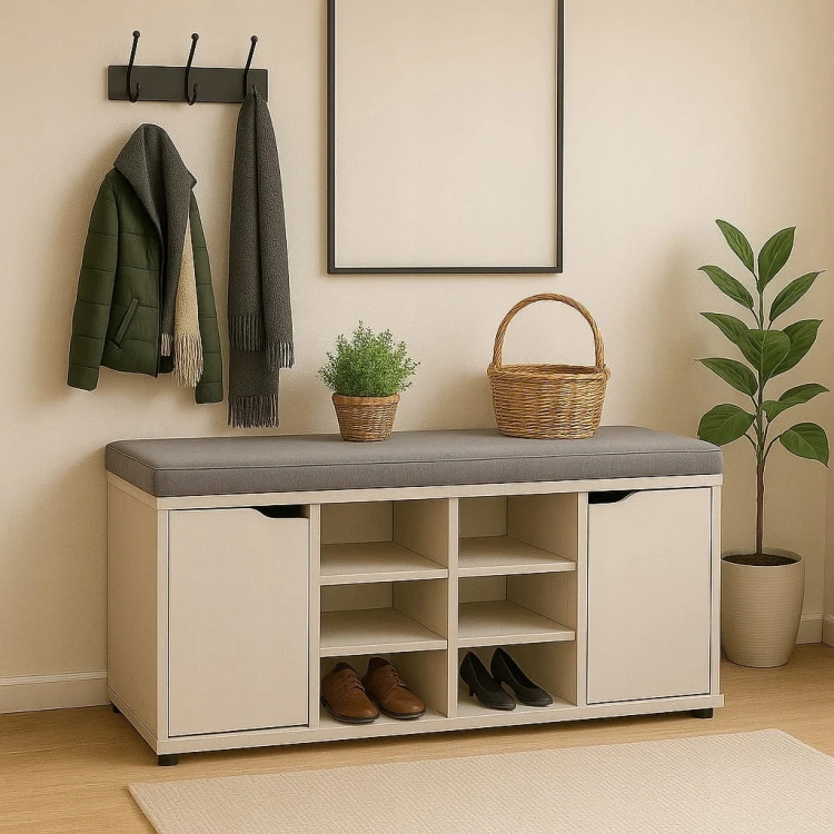 Szafka na buty z siedziskiem 100 cm Dąb Sonoma PROMOCJA Kod: 5172