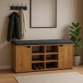 Szafka na buty z siedziskiem 100 cm Dąb Sonoma PROMOCJA Kod: 5172