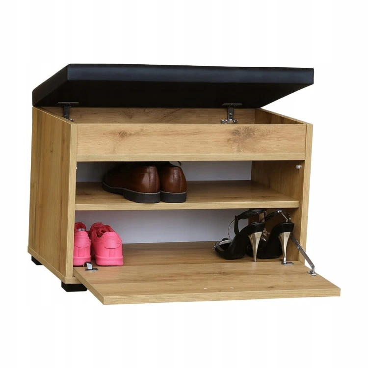 Szafka na buty z siedziskiem 70 cm Dąb Craft Złoty PROMOCJA Kod: 5410